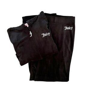 Juicy Couture Black Velour Set